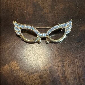 Rhinestone Eyeglasses / Brooch Pin Accessory